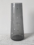 Wazon, lata 60. szkło grafitowe, malowane