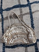 Złota skórzana torebka Just Cavalli