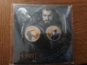 Hobbit Thorin Oakenshield - Azog the Defiler zestaw 2 monet Nowa Zelandia 