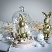 Szklana kopułą z zajączkiem Wielkanoc prezent dekoracja