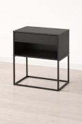 Ikea Stolik nocny czarny Vikhammer - 60 cm szerokości