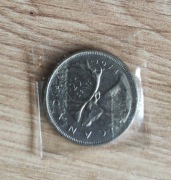 Kanadyjska moneta 25 centów 1974