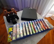 Zestaw SONY PS4 500GB czarna + 2 pady z ładowarką + 14 gier