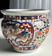 Imari Arita Era Meiji Japońska Osłonka doniczka cachepot sygnowana antyk
