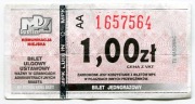 Bilet MPK  Lublin - 1zł - Bilet Ulgowy Ustawowy