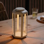 IKEA SOMMARLANKE Latarenka zewnętrzne beżowy 28 cm