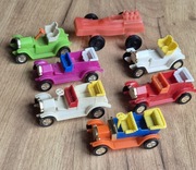 Autka plastikowe PRL zestaw lata 70 auto pojazd vintage oldtimer