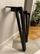 Metalowe nogi loftowe – czarne, laser cut - 70 cm