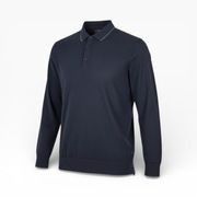Sweter polo Marks&Spencer L granatowy bawełna klasyczny smart casual