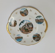 Vintage talerz Limoges MONACO Riwiera Nice Cannes 30cm pamiątka Francja
