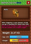 grow a garden nightmare topaz snail