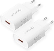 Ładowarka USB, 18 W Quick Charge 3.0, wtyczka USB do Samsung Galaxy 2 szt. 