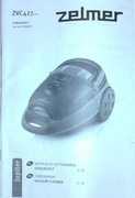 Zelmer Jupiter ZVC 427; instrukcja użytkowania papierowa  2100W; 309, 5200