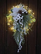 Wianek na drzwi Boże Narodzenie podświetlany czasowe wyłączania 