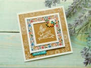 Kartka wielkanocna handmade 15x15cm+koperta 4#1