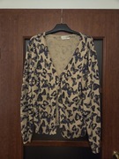 Brązowy sweterek w fioletowe motyle Christian Berg