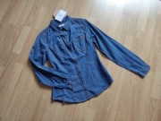 Koszula jeansowa imitacja jeansu napy Sinsay nowa XS