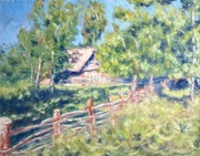 Obraz Olejny na Płótnie 50x40 "Biskupin"