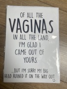 Śmieszna Kartka okolilcznościowa dla mamy Card for mum Vagina