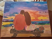 Obraz malowany farbami akrylowymi 