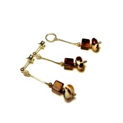 Fiolekart - Komplet, biżuteria artystyczna / bursztyn