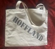 Hoffland shopper używany PRL ozdobiona sitodrukiem