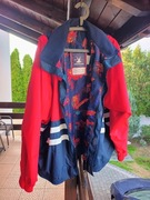 vintage retro kurtka przeciwdeszczowa helly hansen XL czerwono granatowa