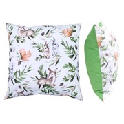 Poszewka 40x40 cm Króliczki sarenki wiewiórki zajączki Las - Bawełna