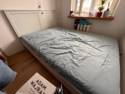 Łóżko IKEA materac 140x200 i 2 ramki 70x200 bez ramy