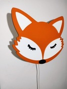 Lampka dla dzieci, drewniana, LISEK, od ręki