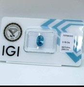 Cyrkon Naturalny 3.16 ct z Certyfikatem IGI