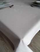 Biały Obrus z bawełny satynowej Kostka 120 x 200