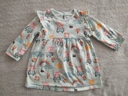 Niebieska bawełniana sukienka świnka Peppa George 68 - 74 jak nowa