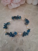 Bransoletka handmade z naturalnych kamieni hematyt perły apatyt 