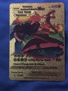 Pokemon karta złota Tag Team