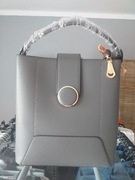 Torebka szara ze złotymi wstawkami na ramię