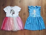Sukienka dla dziewczynki, 2 sztuki, rozm. 110.