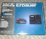 Zestaw ładowarka EFC18 Li oraz akumulator litowo-jonowy Erbauer EBAT 18V Li