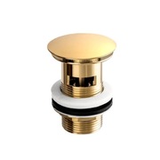 KOREK KLIK-KLAK Z PRZELEWEM – ZŁOTY, Metal: MOSIĄDZ – G 1 1/4