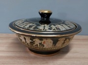 Szkatułka waza patera duża 20 cm grecka porcelana 