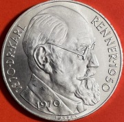Srebrna moneta 50 SZYLINGÓW Renner 1970. 0,57 uncji Ag 999. Czytaj opis.