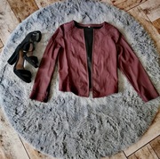 Bolerko narzutka ramoneska damska Eco skóra burgund rozmiar S