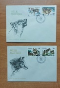2 koperty Vintage 1szy dzień obiegu Dzikie zwierzęta chronione – wilk
