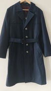 Vintage granatowy płaszcz  męski  trencz  L/XL