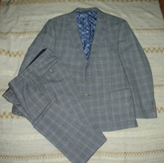 Szary męski garnitur w kratkę PAKO LORENTE 182/56 182/50