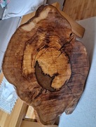 Stolik / Plaster drewna z jesionu wykonany z żywicy epoksydowej EPODEX