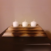 Trapezowy świecznik sosnowy 