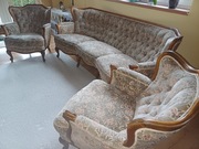 Komplet stylowy sofa 3 osobowa i 2 fotele