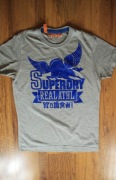 T-shirt Superdry r. S szary bawełniany krótki rękaw męski