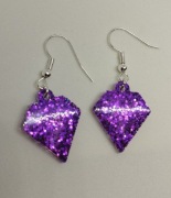 Kolczyki fioletowe diamenty